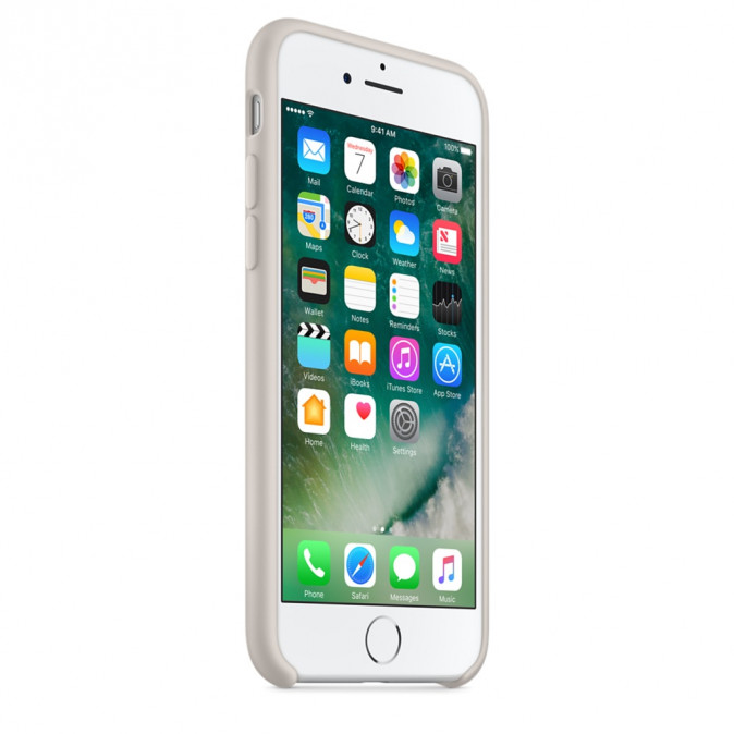 Apple IPhone 7 Kavicsszürke szilikon tok (MMWR2ZM/A) Mobil