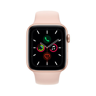 Apple Watch Series 5 GPS, 44mm Arany alumíniumtok rózsakvarcszínű sportszíjjal  Mobil