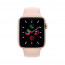 Apple Watch Series 5 GPS, 44mm Arany alumíniumtok rózsakvarcszínű sportszíjjal  thumbnail