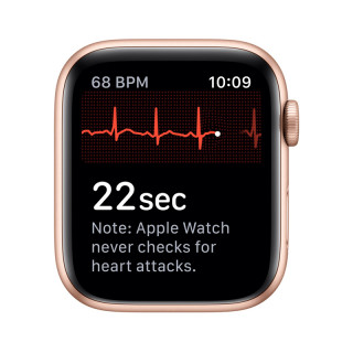 Apple Watch Series 5 GPS, 44mm Arany alumíniumtok rózsakvarcszínű sportszíjjal  Mobil