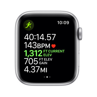 Apple Watch Series 5 GPS, 44mm, Ezüst alumíniumtok fehér sportszíjjal Mobil