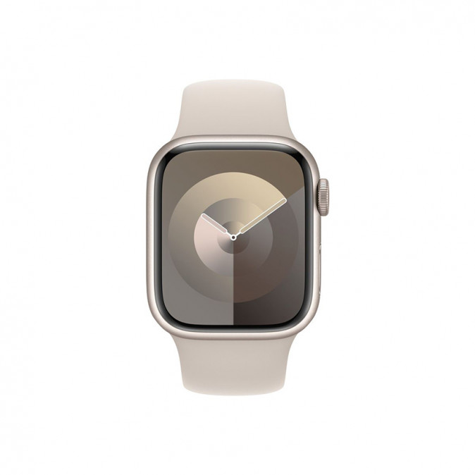 Apple Watch Series 9 GPS + Cellular – 41 mm-es csillagfény alumíniumtok, csillagfény sportszíj - S/M Mobil