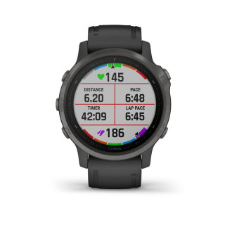 GARMIN Fenix 6S Sapphire Carbon DLC szürke, fekete szilikon szíjjal 010-02159-25 Mobil