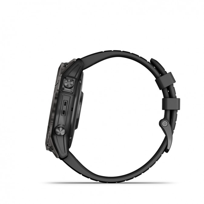 Garmin Fenix 7X Pro Sapphire Solar, szürke DLC titánium, fekete szilikon szíjjal Mobil