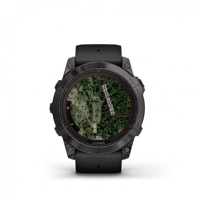 Garmin Fenix 7X Pro Sapphire Solar, szürke DLC titánium, fekete szilikon szíjjal Mobil