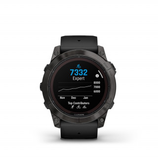 Garmin Fenix 7X Pro Sapphire Solar, szürke DLC titánium, fekete szilikon szíjjal Mobil