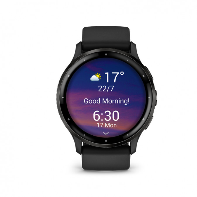 Garmin VENU 3 Fekete, Fekete kerettel, szilikon szíjjal Mobil