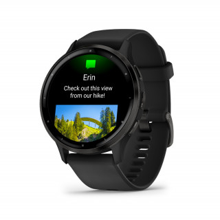 Garmin VENU 3 Fekete, Fekete kerettel, szilikon szíjjal Mobil