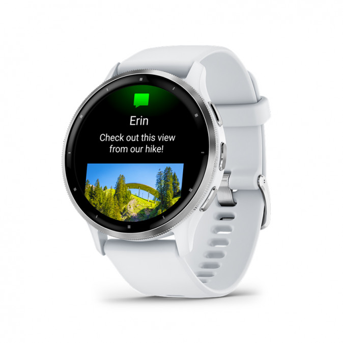 Garmin VENU 3 Homokkő, ezüst kerettel, szilikon szíjjal Mobil