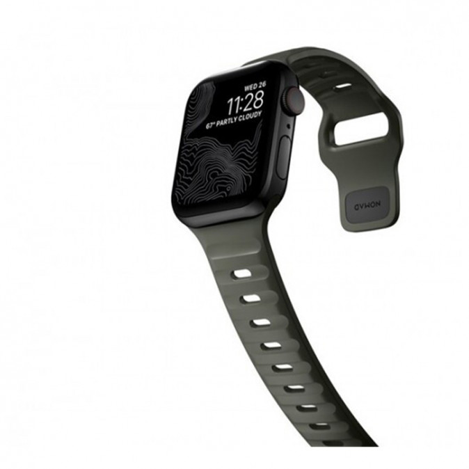Nomad Sport Apple Watch 42/44/45mm szíj, zöld Mobil