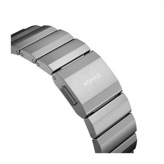 Nomad Titanium Apple Watch 42/44/45mm fém szíj, ezüst Mobil