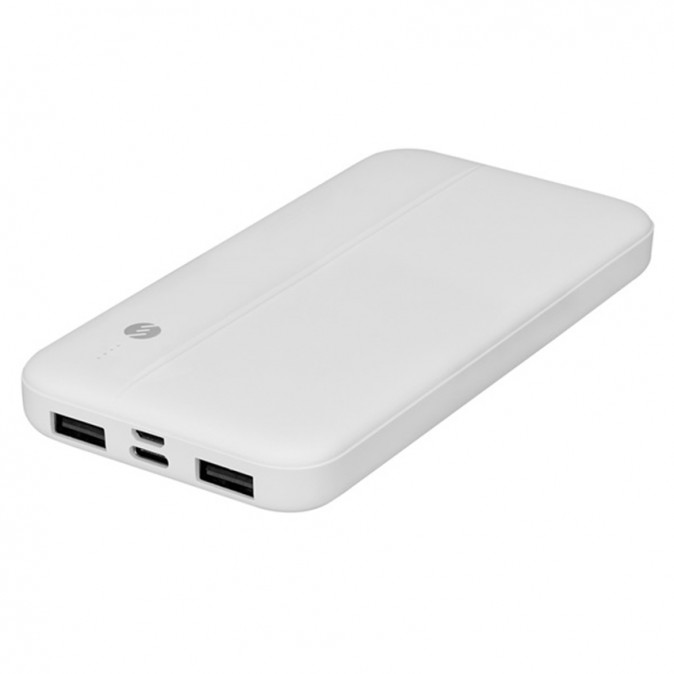 S-Link Powerbank - IP-G10N 10000mAh (2xUSB, Micro usb, Type-C, led, fehér) Mobil