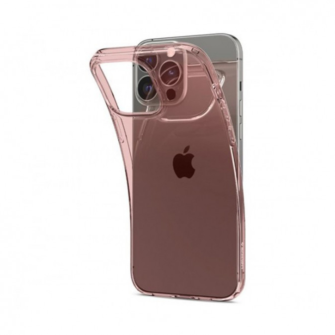 Spigen Crystal Flex Apple iPhone 13 Pro Max Rose Crystal tok, rózsaszín-átlátszó Mobil