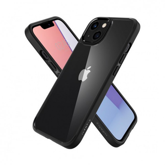 Spigen Ultra Hybrid Apple iPhone 13 Matte Black tok, matt fekete Mobil