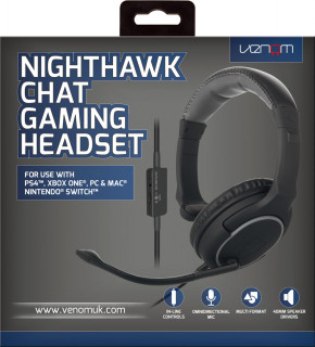 VENOM VS2865 Nighthawk Chat gaming headset Több platform