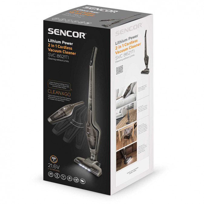SENCOR SVC 8621TI Álló Porszívó Akku 2v1 Otthon