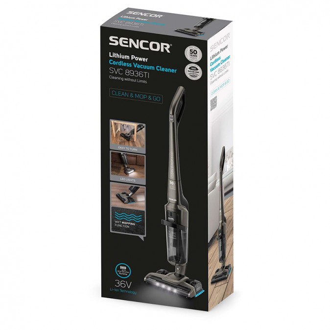 SENCOR SVC 8936TI Álló Porszívó Akku MOP Otthon