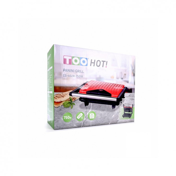 TOO CG-402R-750W piros kontakt grill Otthon
