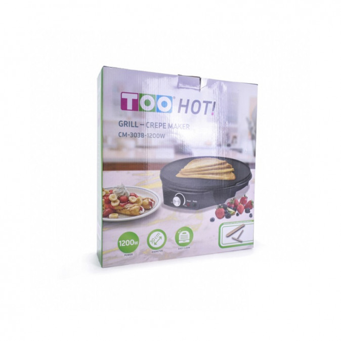 TOO CM-303B-1200W fekete grill-és palacsintasütő Otthon
