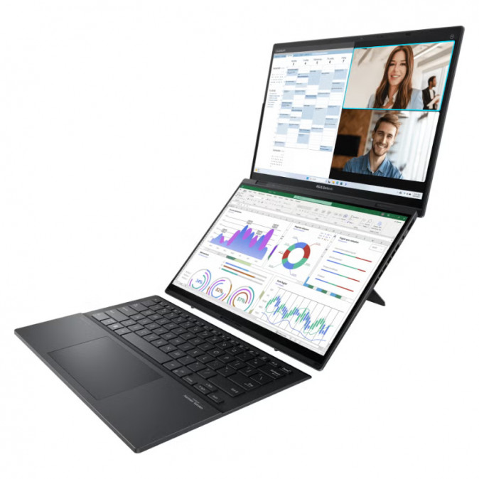 ASUS CONS NB Zenbook Duo UX8406CA-PZ123W 14" WQXGA OLED Tch, Intel Arl H Core U. 9, 32GB, 2TB M.2, INT, WIN11H, Szürke PC