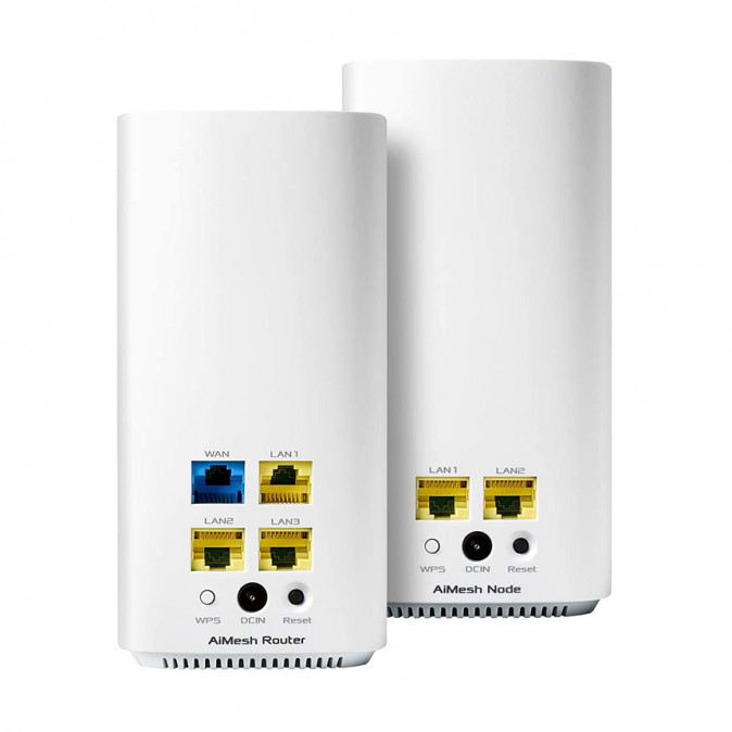 Asus ZenWiFi Mini CD6 2 darabos fehér AC1500 Mbps Tri-band gigabit AiMesh mesh Wi-Fi router rendszer PC