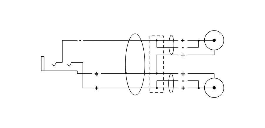 Cordial CFY 0.3 YCC audio kábel 0,3 M 2 x RCA 3.5mm Fekete PC