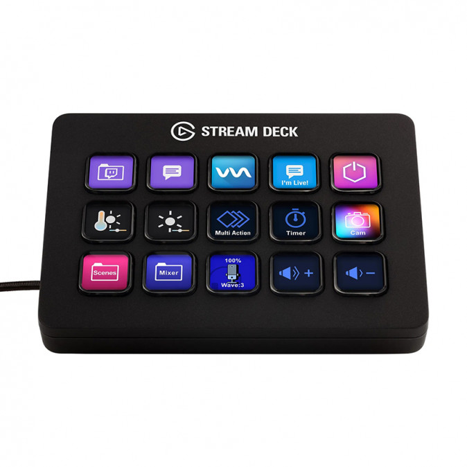 CORSAIR ELGATO STREAM DECK MK.2, 15 Testreszabható LCD Billentyű, fekete PC