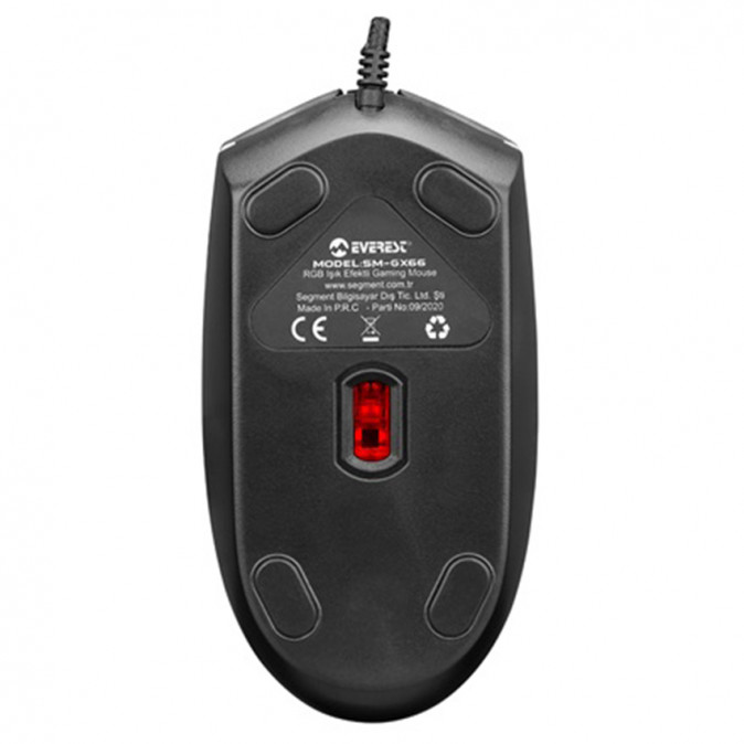Everest SM-GX66 Gaming Egér (Fekete) PC
