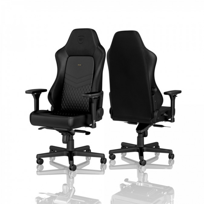 Noblechairs HERO BŐR Fekete/Fekete Gamer szék PC