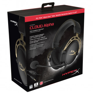 HyperX Cloud Alpha Gold Gaming Headset (HX-HSCA-GD/NAP) PC