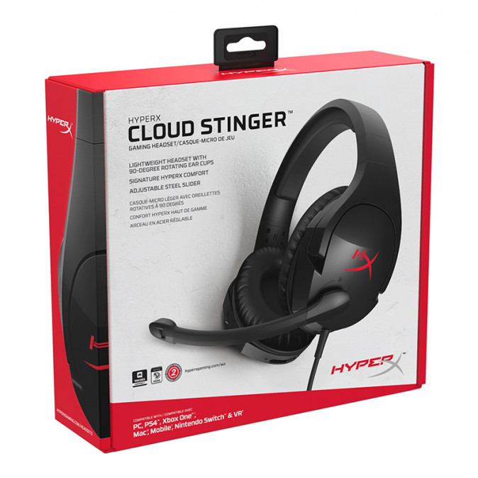HyperX Cloud Stinger - Gaming fejhallgató (Fekete) (4P5L7AM#ABB) PC