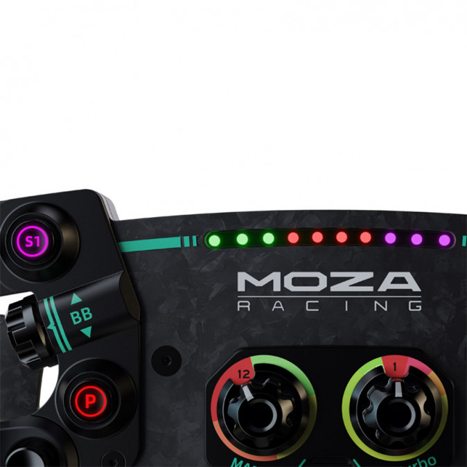 Moza Racing - MOZA GS V2P Kormánykerék - Dual Clutch, RGB, 300mm, alcantara (RS056) PC