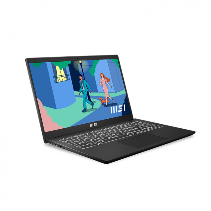 MSI Business NB Modern 15 B7M-455, 15.6" FHD, Ryzen 5 7430U, 16GB, 512GB M.2, INT, NOOS, Ezüst PC