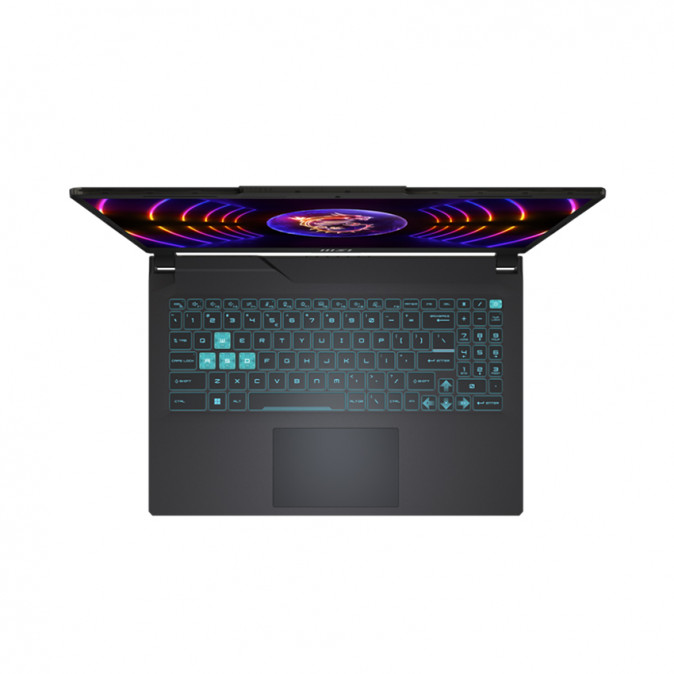 MSI Gaming NB Cyborg 15 A13VE-1411, 15,6" FHD 144Hz, i7-13620H, 16GB, 512GB M.2, RTX 4050 6GB, NOOS, Fekete PC