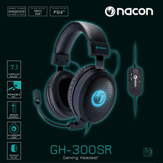NACON PC 7.1 Gaming fejhallgató - Fekete (GH-300SR) PC