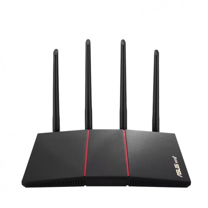 ASUS RT-AX55 Vezetéknélküli Router Kétsávos (2,4 GHz / 5 GHz) Gigabit Ethernet Fekete PC