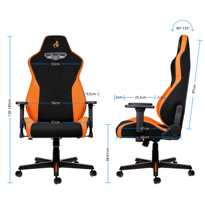 Nitro Concepts S300 Horizon Orange - Fekete/Narancs  (NC-S300-BO) (Bontott) PC