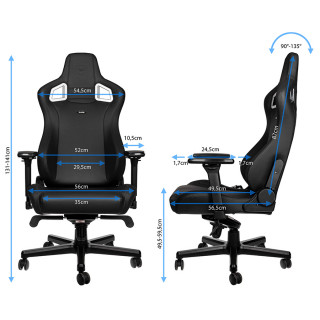 Noblechairs EPIC Black Edition Hybrid Bőr NBL-PU-BLA-004 (Bontott) PC