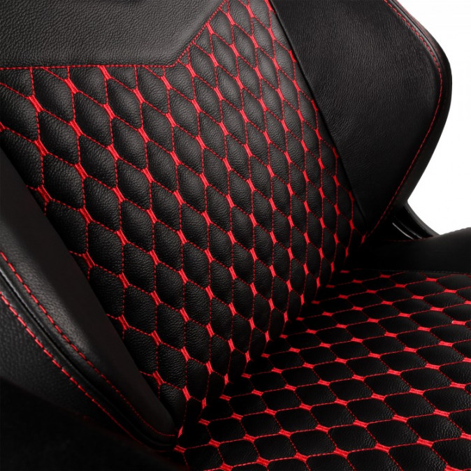 Noblechairs HERO BŐR Fekete/Piros Gamer szék (NBL-HRO-RL-BRD) (Bontott) PC