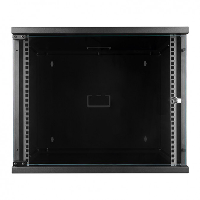 S-Link Rack Cabinet - 9U 19" Wall Mounted (530x400mm, Flatpack, Black) PC