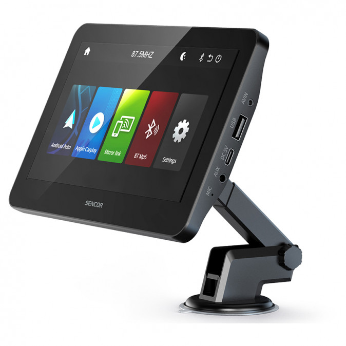 SENCOR SCT M750BWT Carplay és Android auto display PC