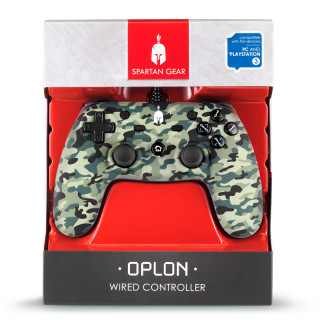 Spartan Gear - Oplon Green Camo - Vezetékes Kontroller PS3
