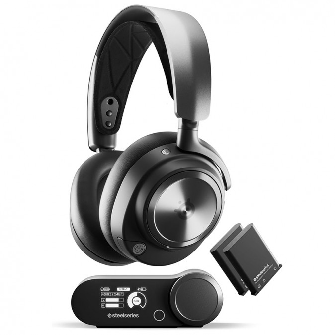 Steelseries Arctis Nova Pro PlayStation vezeték nélküli Bluetooth Gaming fejhallgató - Fekete (61522) PC