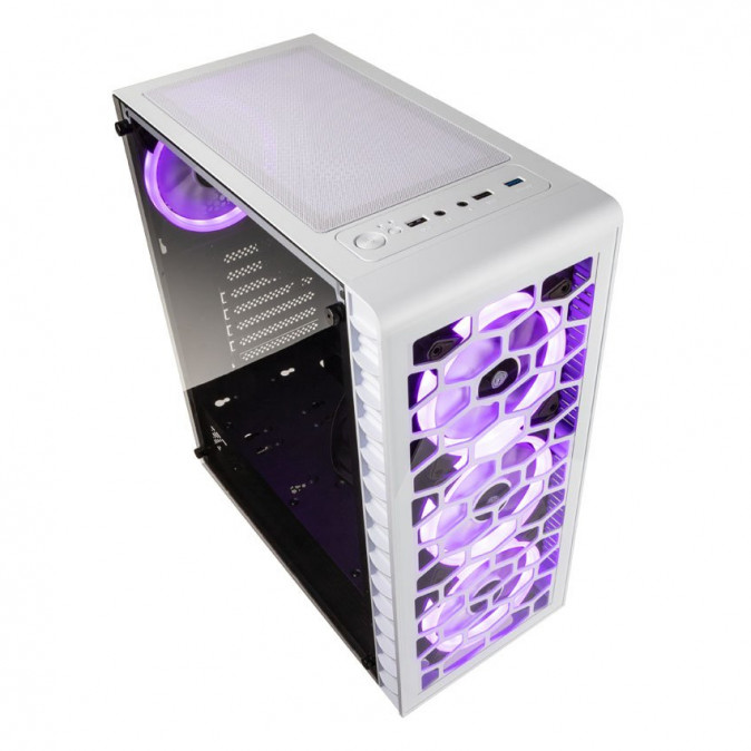 Számítógépház Kolink Observatory Lite ARGB ATX Edzett üveg Fehér PC