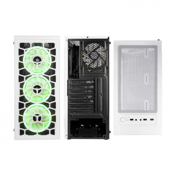 Számítógépház Kolink Observatory Lite Mesh ARGB ATX Edzett üveg Fehér PC