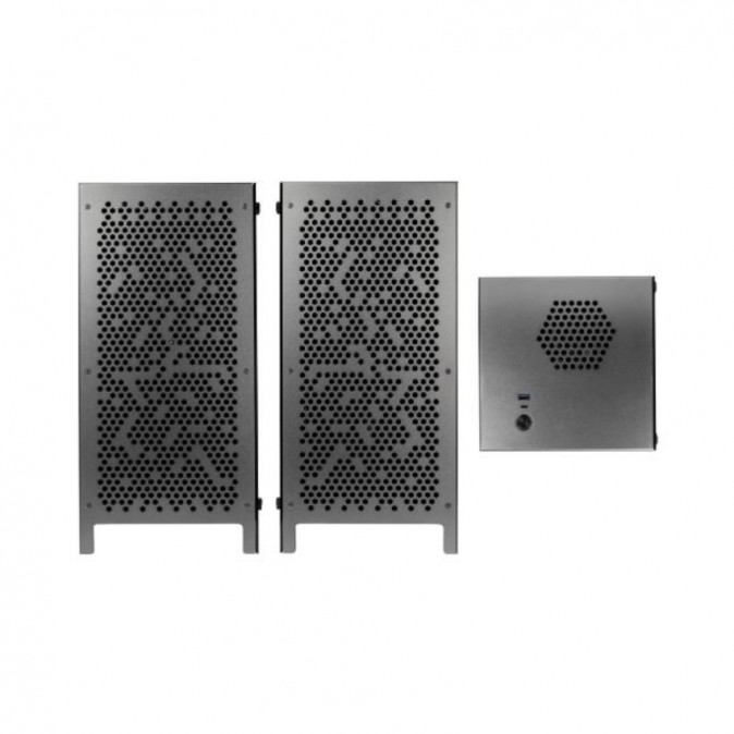 Számítógépház Kolink Rocket Complex ITX Edzett üveg Gunmetal PC