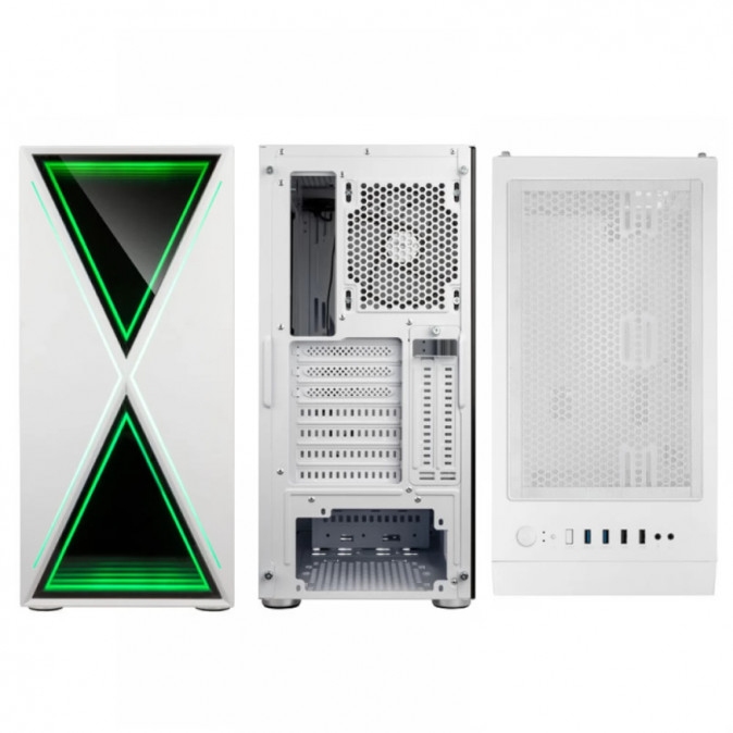 Számítógépház Kolink VOID X ARGB ATX Edzett üveg Fehér PC