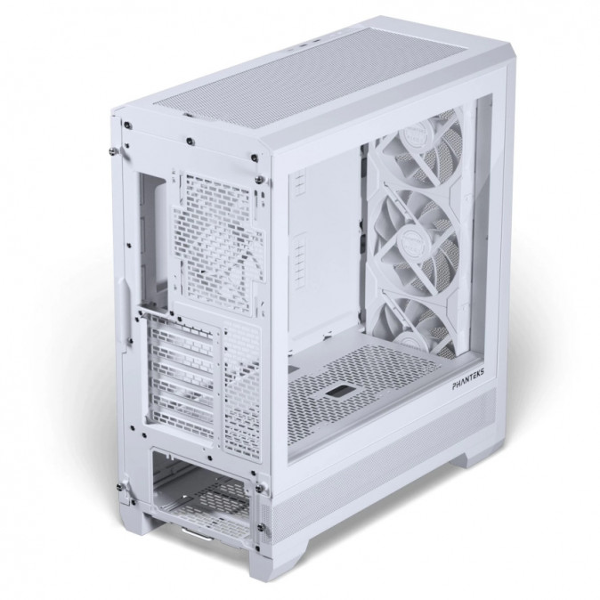 Számítógépház PHANTEKS G400A, Edzett üveg, 4 x 140mm DRGB venti, matt fehér PC