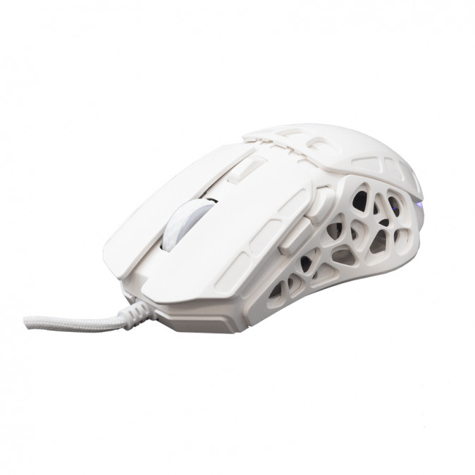 WHITE SHARK ECTOR-W GM-5016W RGB gamer egér, 12.200 dpi, 7 gombos fehér PC