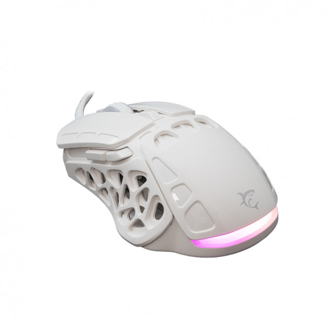 WHITE SHARK ECTOR-W GM-5016W RGB gamer egér, 12.200 dpi, 7 gombos fehér PC